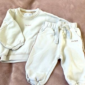 “I’m Here” Zara set - 3-6 months
